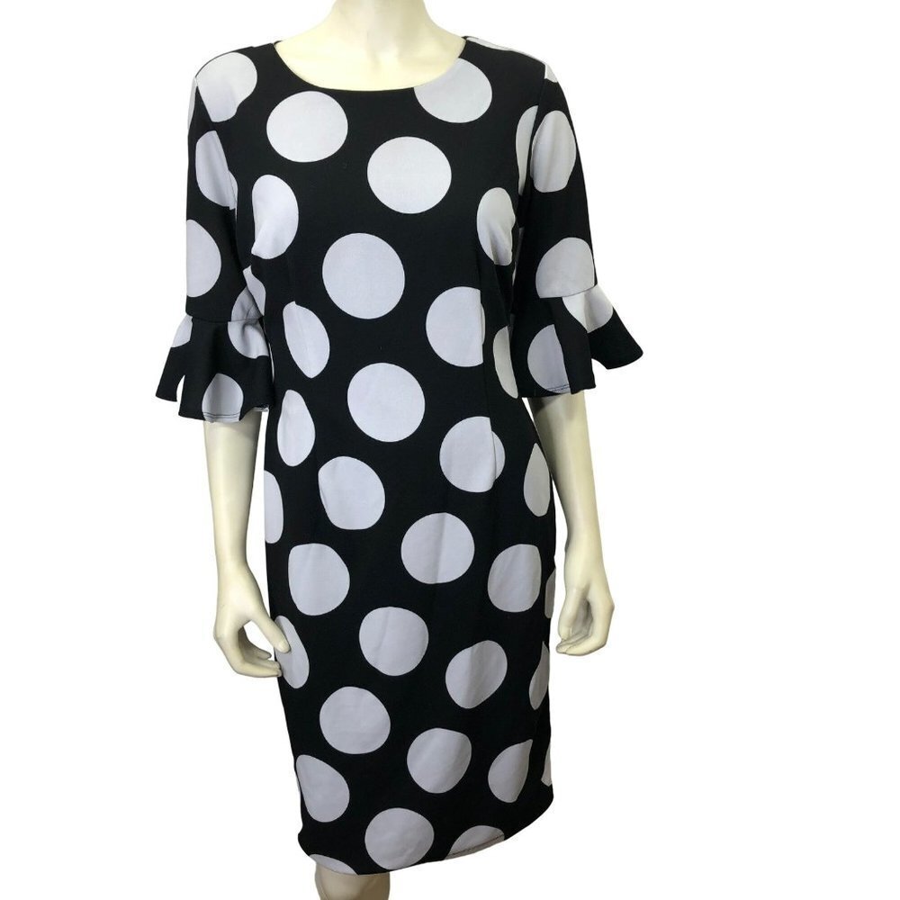 SAMI & JO BELL SLEEVE DRESS SHEATH DRESS‎ SIZE MD
